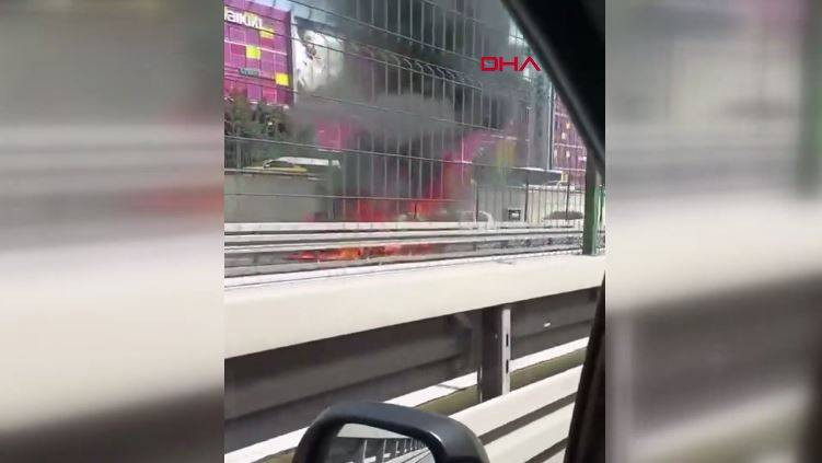 D-100'ün ortasında alev alev yandı! Trafik felç oldu - Resim: 1